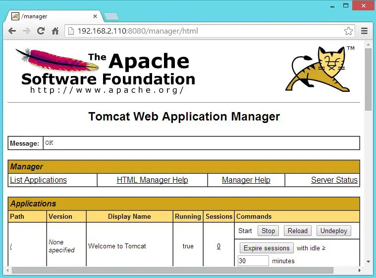 CentOS 7 - Apache Tomcat 8 App Manager