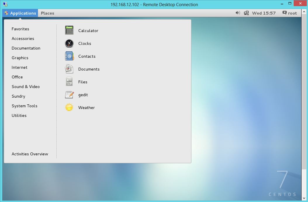 CentOS 7 - xrdp Desktop