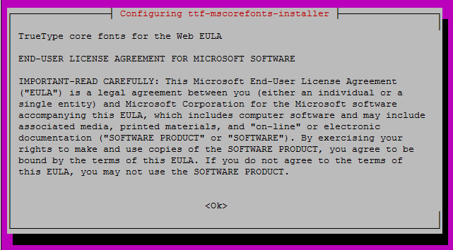 Install OnlyOffice - EULA MS Fonts