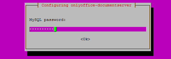 Install OnlyOffice - MySQL Password - Document Server