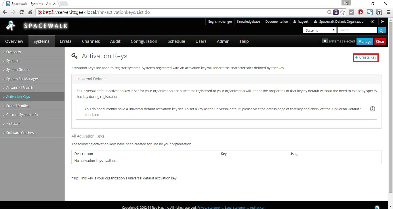 Managing Channels and Repositories -Activation Keys