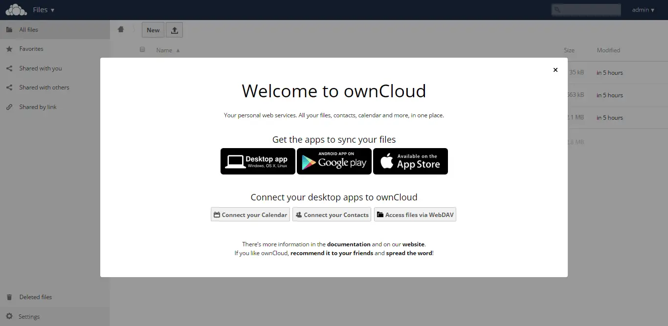 Install OwnCloud 8 on CentOS 7 - Apps
