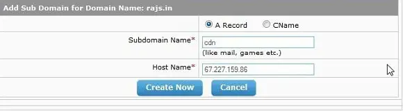 Domain A Record