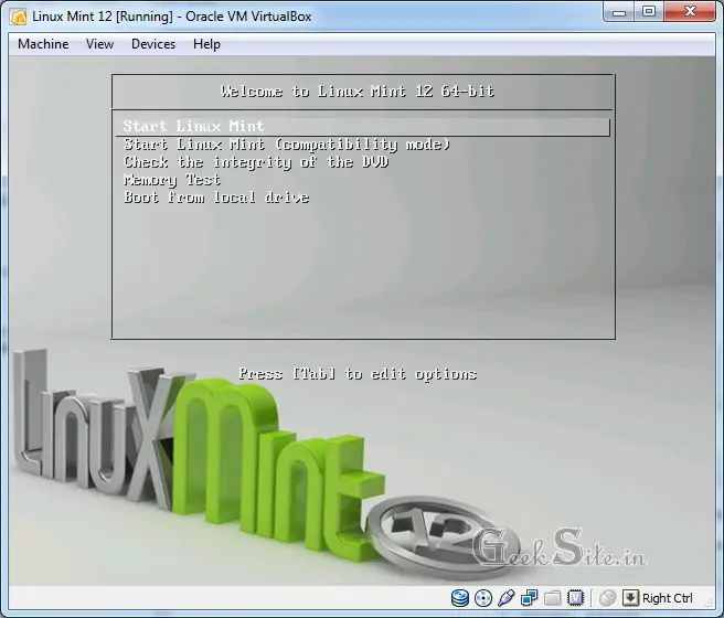 Install Linux Mint 12 In Virtualbox Install Linux Mint In Virtualbox Itzgeek