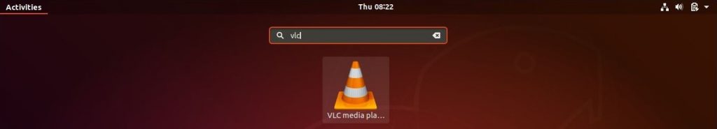 Install VLC Media Player on Ubuntu 18.04 - Open VLC Media Player