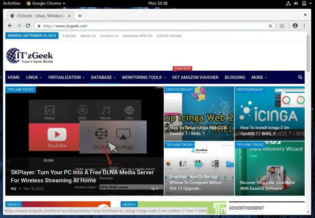Install Google Chrome on Fedora 28 - Running Google Chrome on Fedora 28