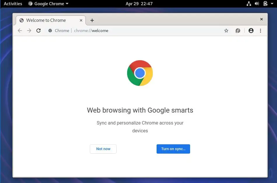 Google Chrome Running on Fedora