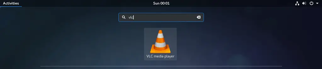Install VLC Media Player on Fedora 27 - Start VLC