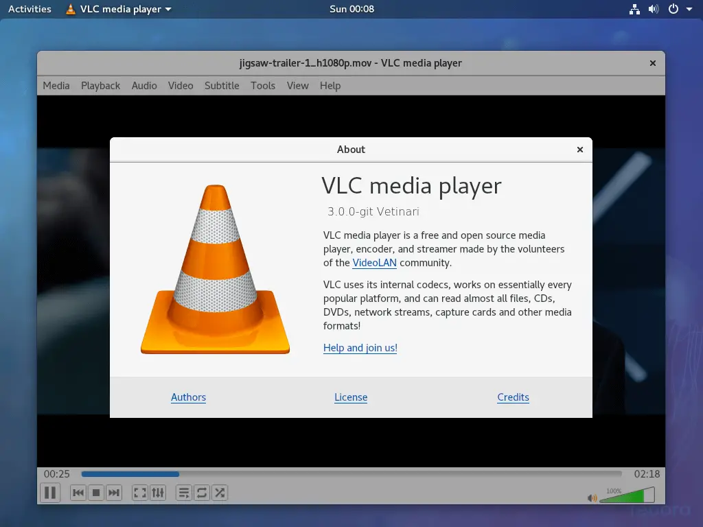 Install VLC Media Player on Fedora 27 - VLC Media Player