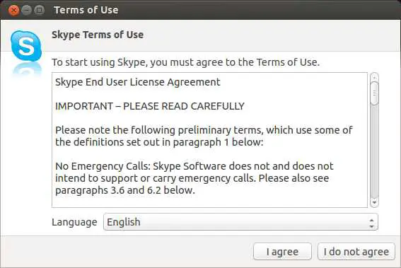 Ubuntu 13.04 Install Skype  EULA