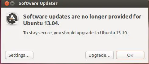 Ubuntu 13.10 Upgrade - Window