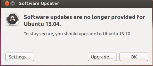 Ubuntu 13.10 Upgrade - Window