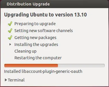 Ubuntu 13.10 - Upgrading