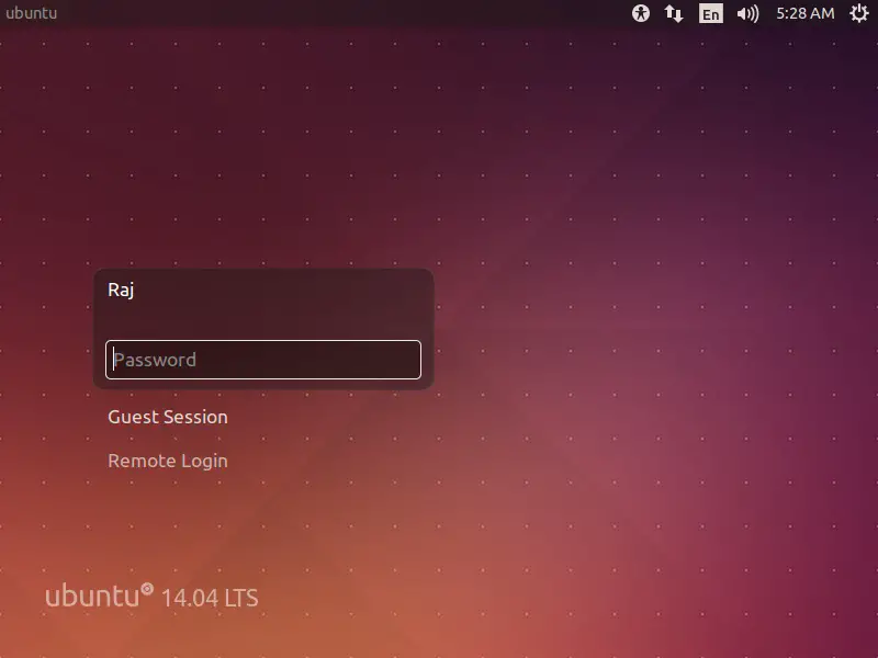 Ubuntu 14.04 - Login