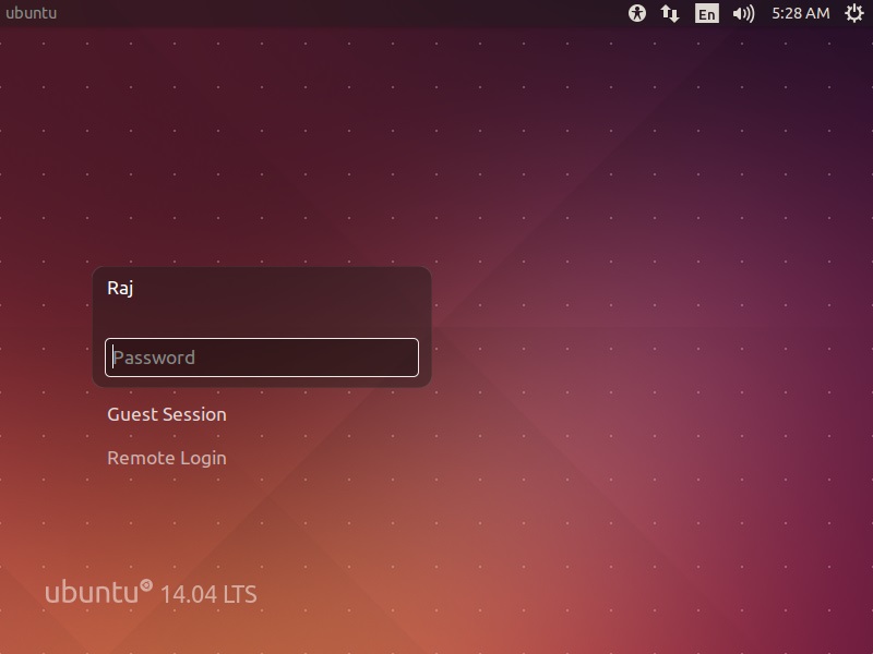 Ubuntu 14.04 - Login