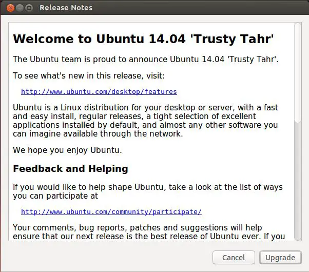 Ubuntu 14.04 - Release Notes
