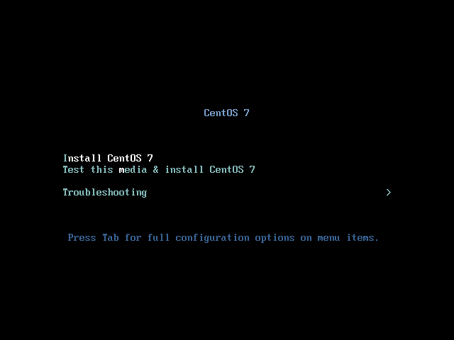 CentOS 7 - Select Install CentOS 7