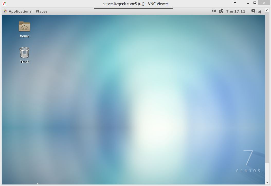 Configure VNC Server in CentOS 7 - VNC Desktop