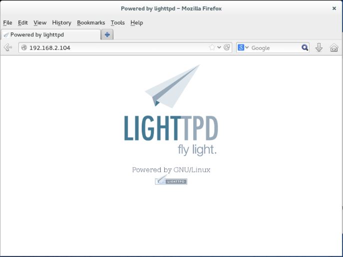 Fedora 20- Lighttpd Home Page