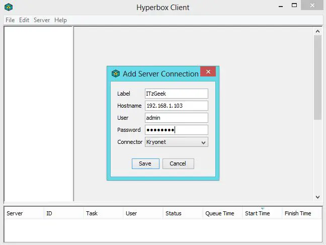 Hyperbox - Server Connection