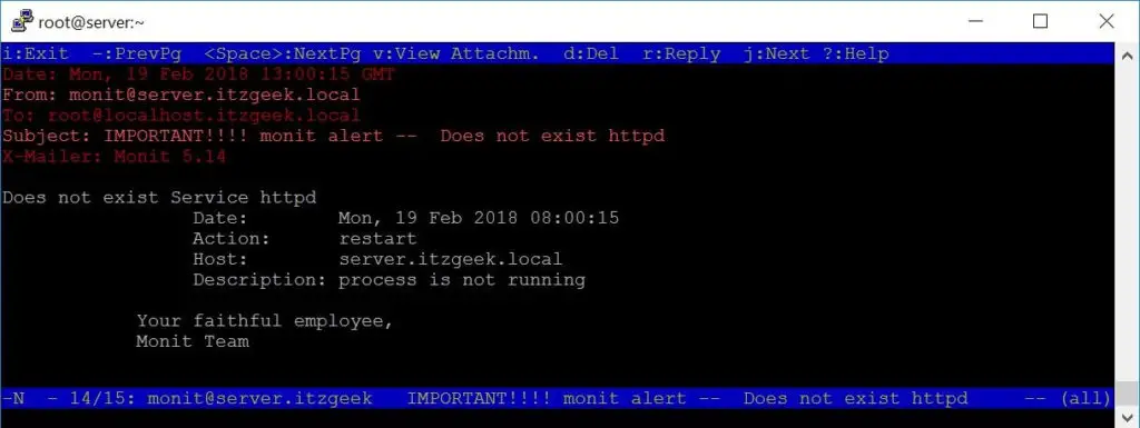 Install Monit on CentOS 7 - HTTP Service not running