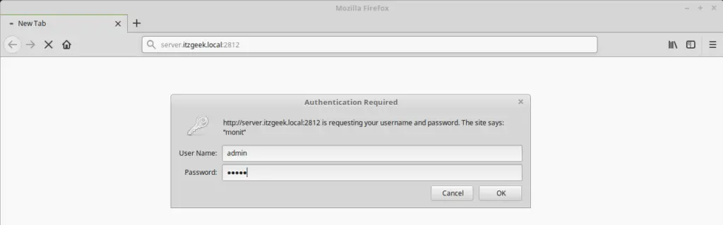 Install Monit on CentOS 7 - Monit Authentication