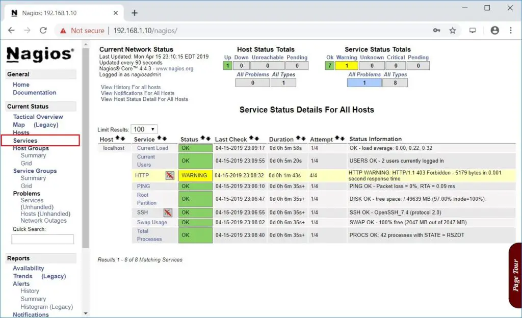 Install Nagios 4.4.3 on CentOS 7 - Monitoring Servicces With Nagios