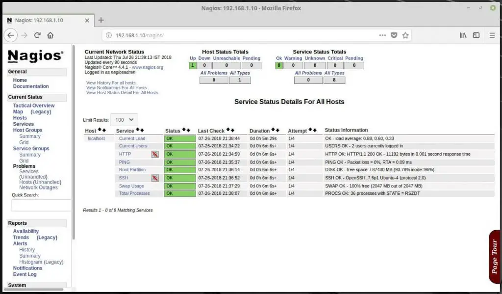 Install Nagios on Linux Mint 19 - Service Monitoring using Nagios