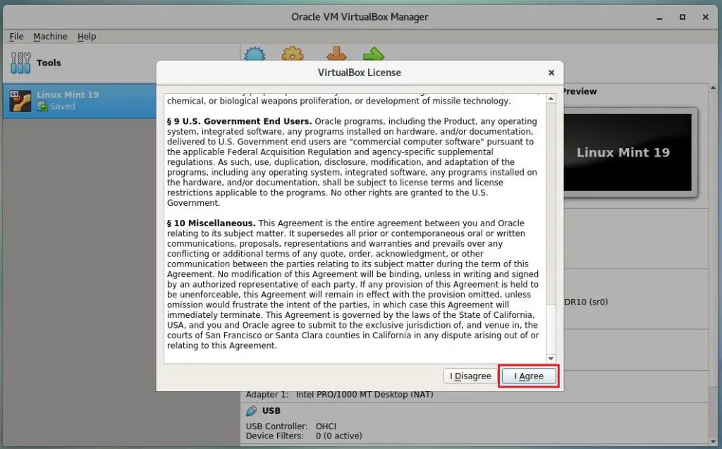 Install Oracle VM VirtualBox Extension Pack on Linux Hosts - Accept License Agreement