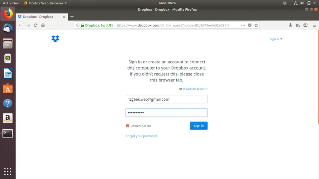 Install Dropbox on Ubuntu 18.04 - Link Dropbox Account in Ubuntu 18.04