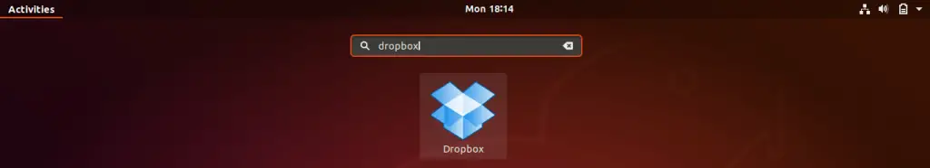 Install Dropbox on Ubuntu 18.04 - Start Dropbox