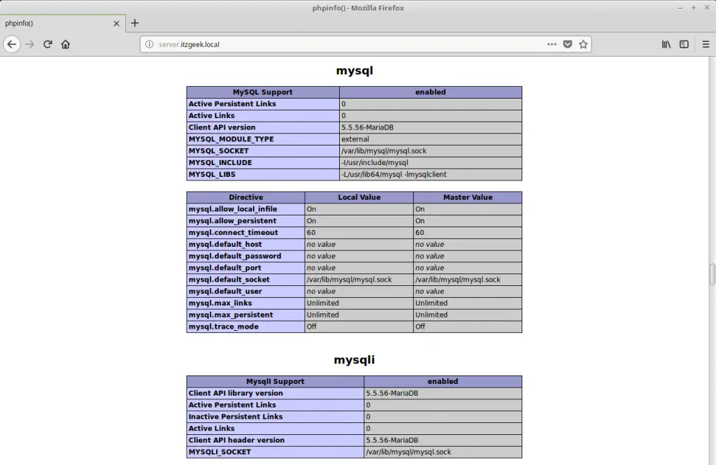 Install Linux, Nginx, MariaDB, PHP (LEMP Stack) in CentOS 7 - Nginx MySQL Support