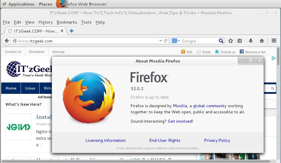 CentOS 7 - Firefox 32