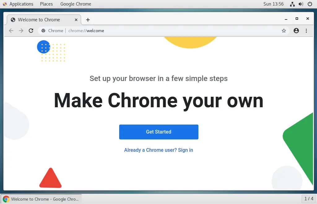 Google Chrome Running On CentOS 7