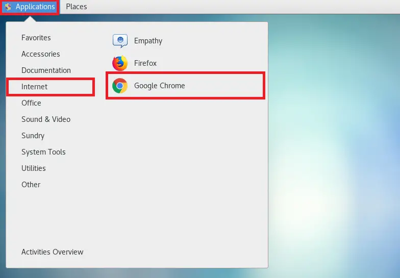 Start Google Chrome On CentOS 7