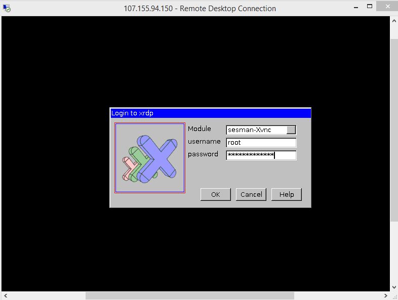 Install xrdp Remote Desktop on CentOS 6 - xRDP Login Screen