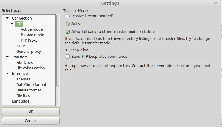 Enable Passive Mode in FTP on CentOS 7 - Active Mode Selection