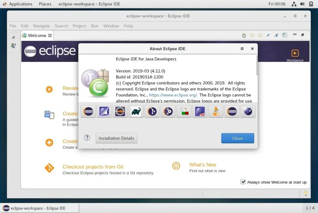 Install Eclipse IDE on CentOS 7 - Eclipse Running On CentOS 7