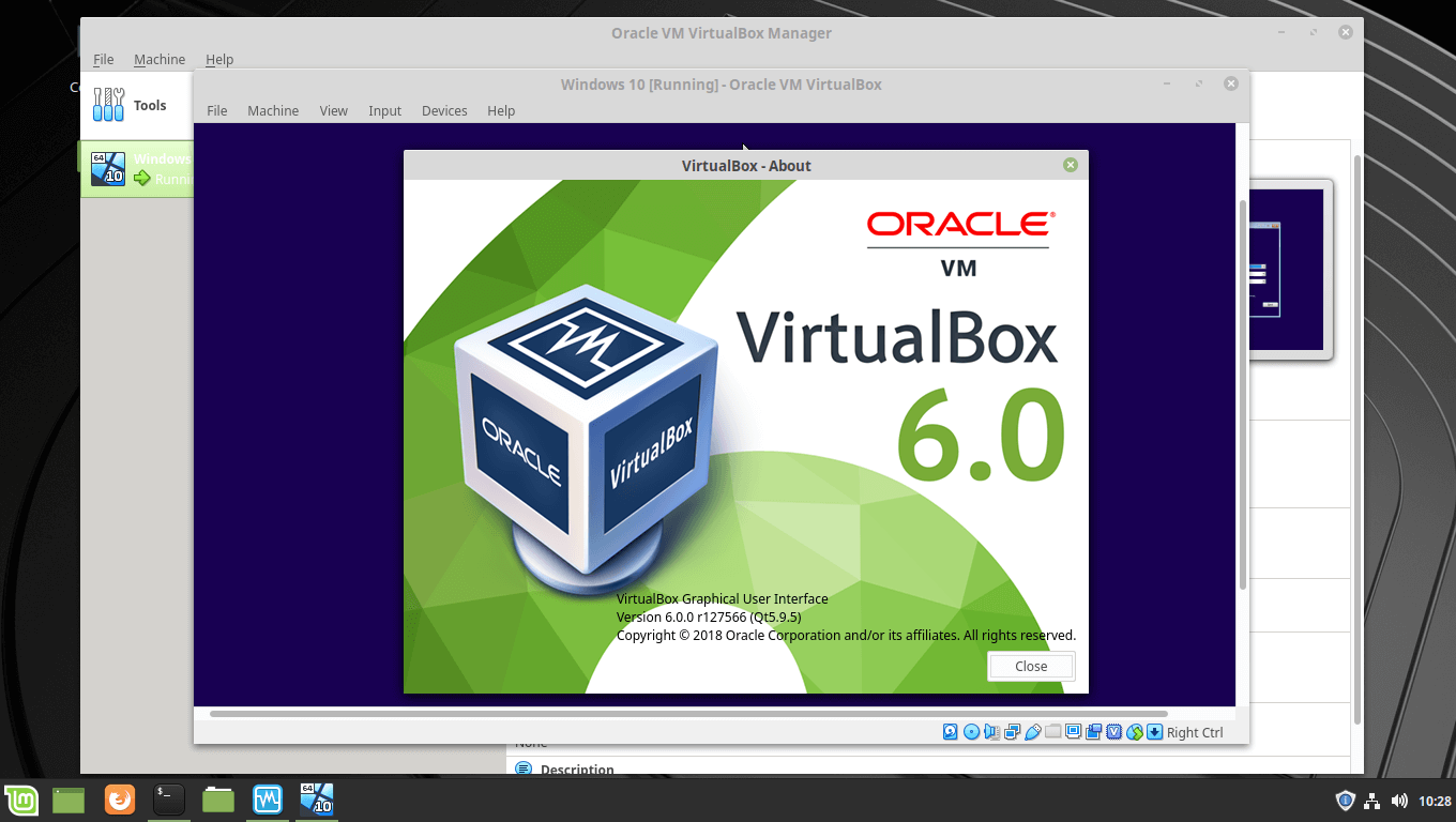 virtualbox 64 bit linux