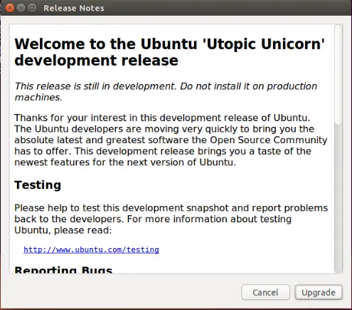 Ubuntu 14.10 Upgrade - Update Available