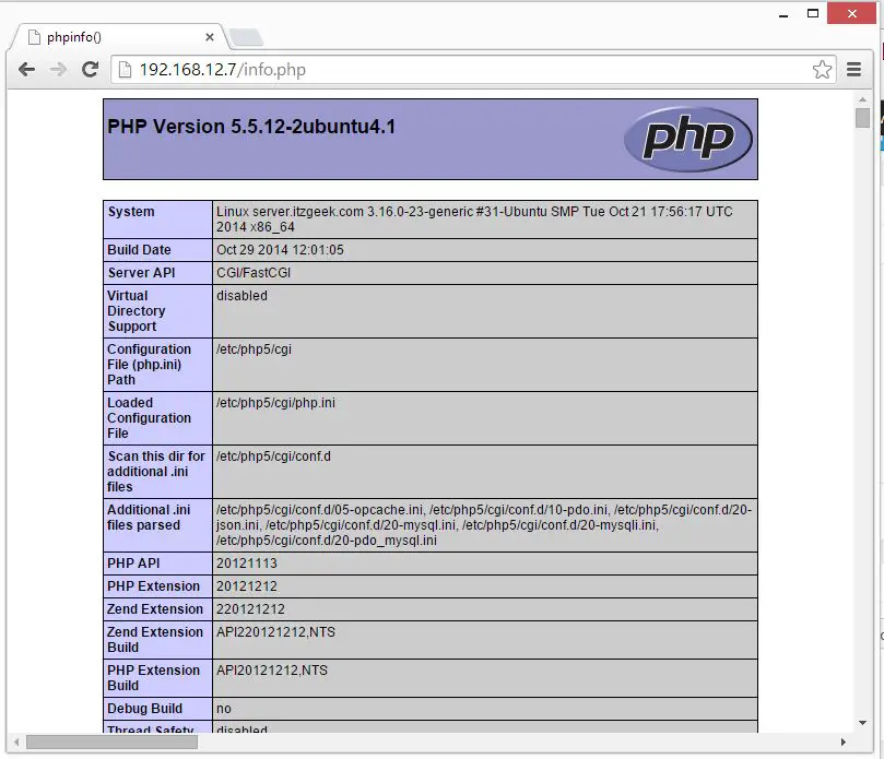 Installing LLMP (Lighttpd, PHP And MySQL) on Ubuntu 14.10 - CGI Support