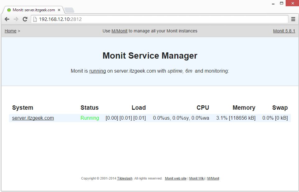 Install Monit on openSUSE 13.2 - Monit Home Page