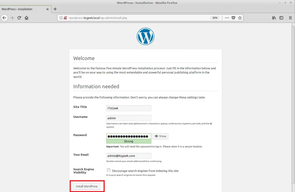 Install WordPress with Nginx on CentOS 7 - WordPress Setup