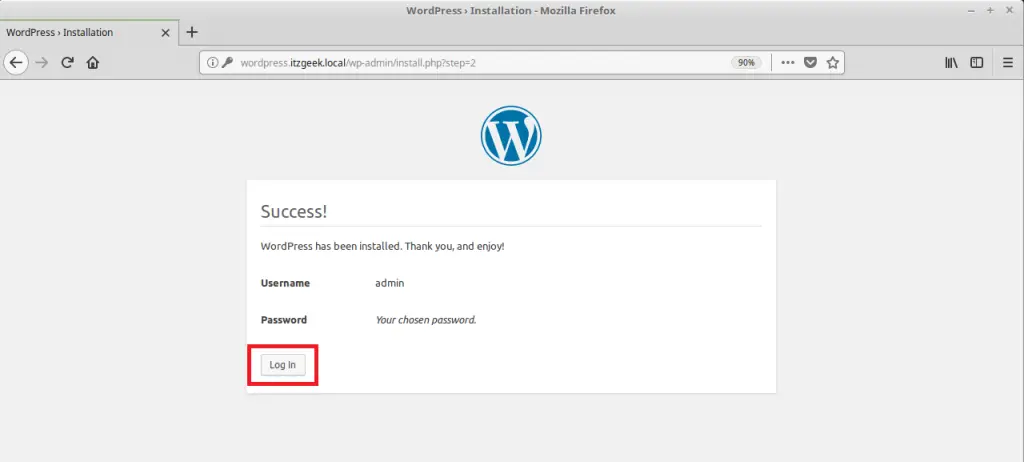 Install WordPress with Nginx on CentOS 7 - WordPress Setup Completed