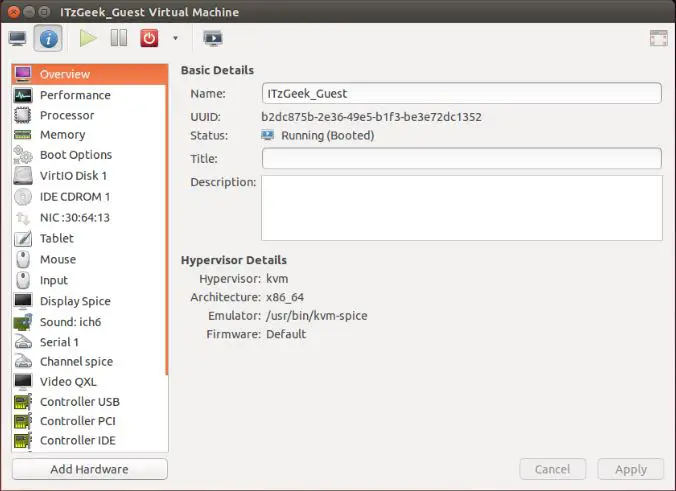 Install KVM (QEMU) on Ubuntu 16.04 - Managing VM