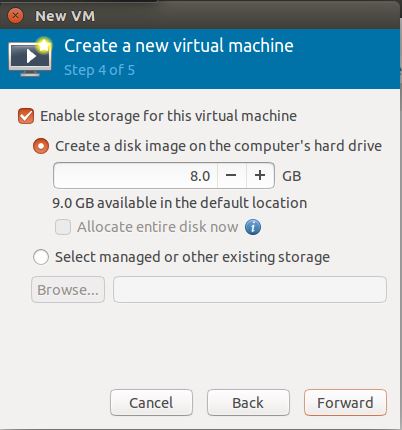 Install KVM (QEMU) on Ubuntu 16.04 - Virt Manager - Storage Allocation