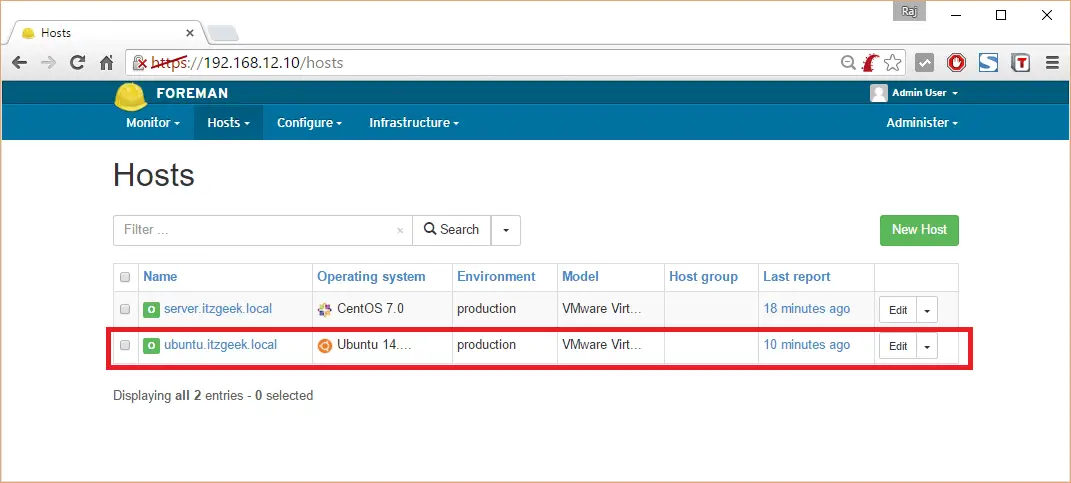 Add Puppet Nodes to Foreman - All Hosts