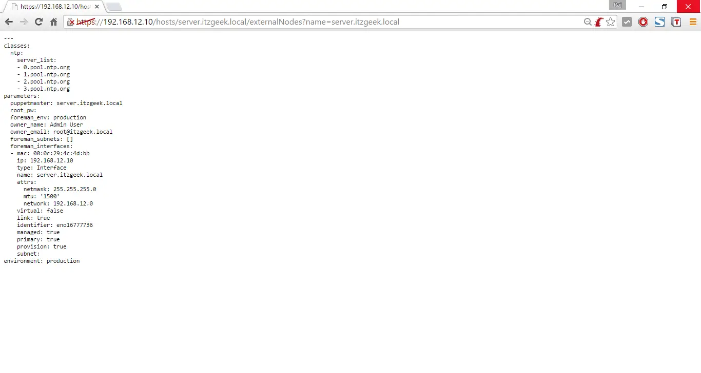 Install Foreman on CentOS 7 - YAML