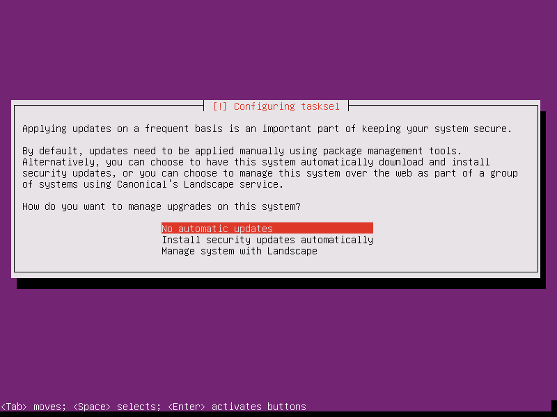 Install Ubuntu 15.10 Server - Auto Updates