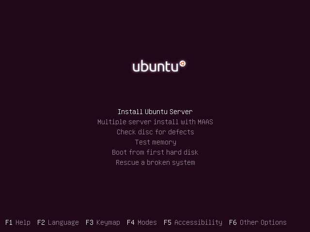 Install Ubuntu 15.10 Server - Menu
